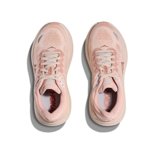 HOKA Bondi 9 Light Pink Cushioned Running Shoes