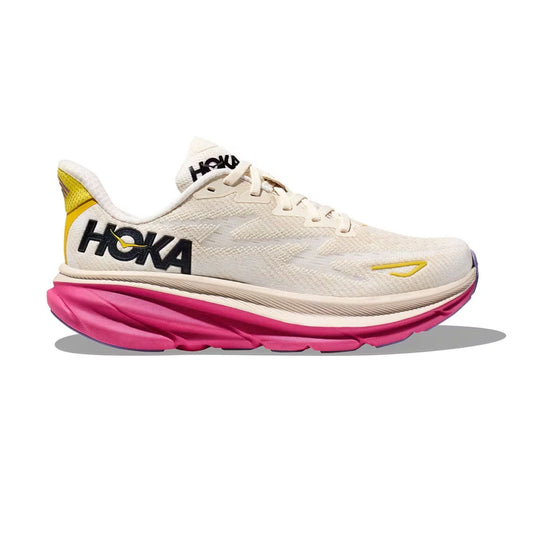 HOKA Clifton 9 Eggnog Pink Cushioned Running Shoes
