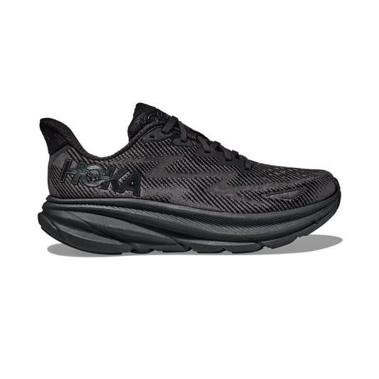 HOKA Clifton 9 Triple Black Cushioned Running Shoes