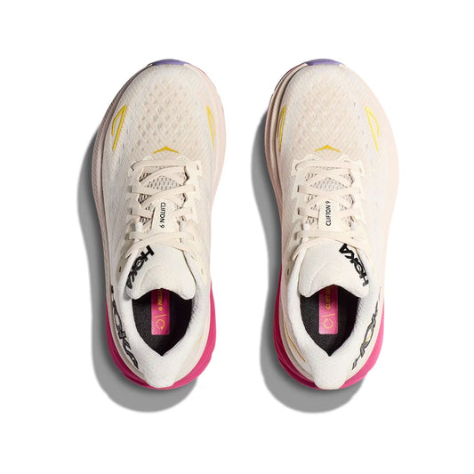 HOKA Clifton 9 Eggnog Pink Cushioned Running Shoes