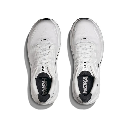 HOKA Clifton 10 White & Black Cushioned Running Shoes
