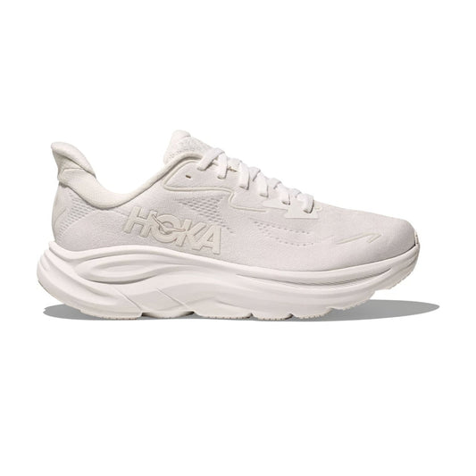 HOKA Clifton 10 Triple White Cushioned Running Shoes