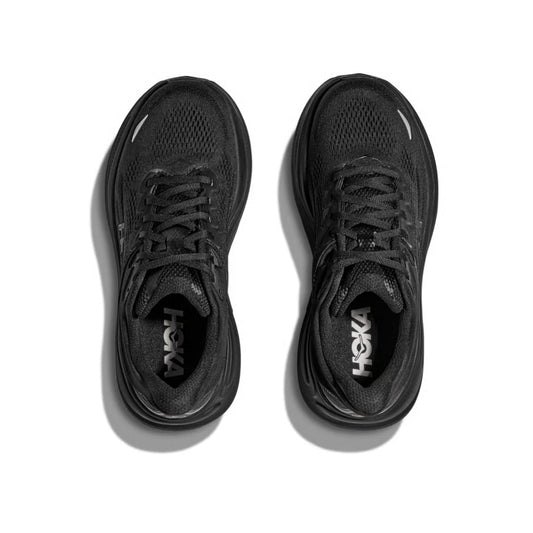 HOKA Bondi 9 Triple Black Cushioned Running Shoes