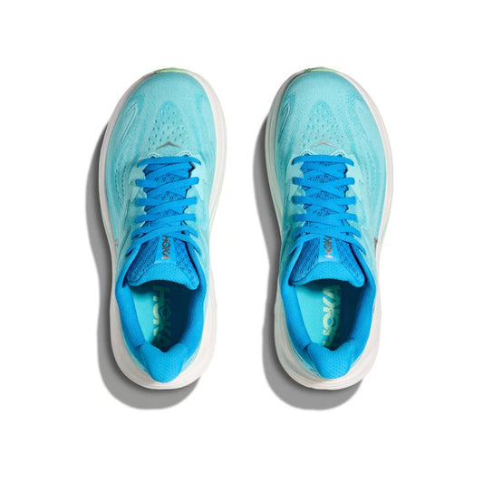 HOKA Clifton 10 Turquoise Blue Cushioned Running Shoes