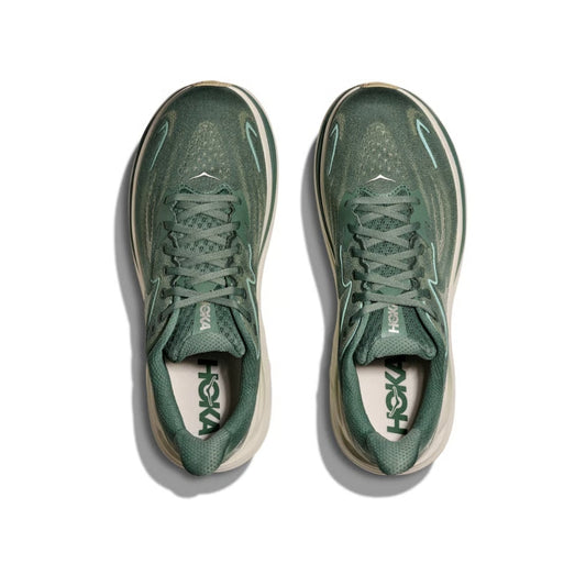 HOKA Clifton 10 Green Cushioned Running Shoes