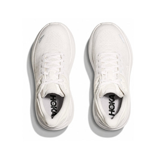 HOKA Bondi 9 Triple White Cushioned Running Shoes