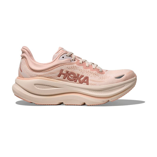 HOKA Bondi 9 Light Pink Cushioned Running Shoes