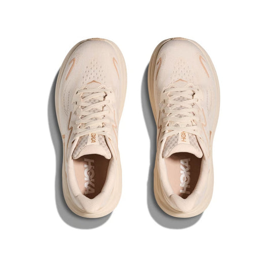 HOKA Clifton 10 Beige Cushioned Running Shoes