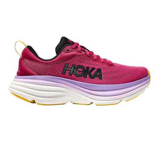 HOKA Bondi 8 Burgundy Cushioned Running Shoes