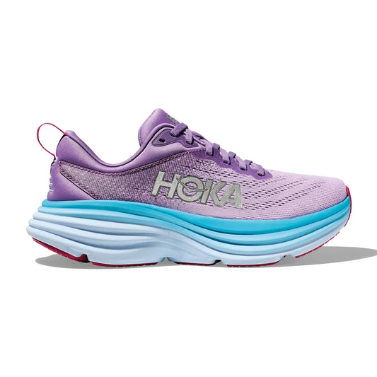 HOKA Bondi 8 Purple Cushioned Running Shoes