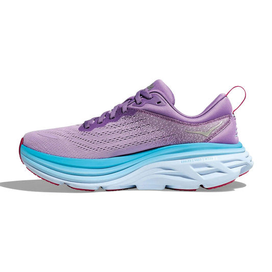 HOKA Bondi 8 Purple Cushioned Running Shoes