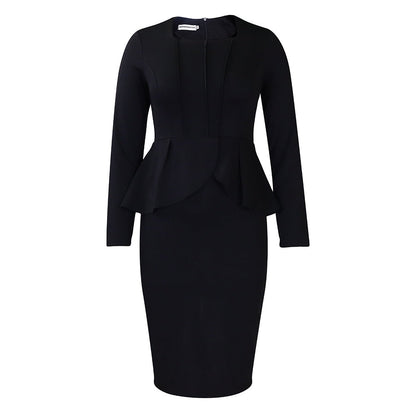 Women Dress plus Size Women's Autumn and Winter Dress