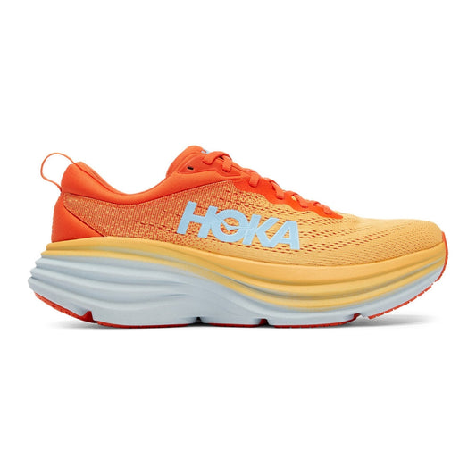 HOKA Bondi 8 Orange & Yellow Cushioned Running Shoes