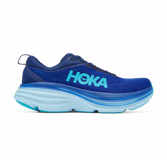 HOKA Bondi 8 Navy Blue Cushioned Running Shoes