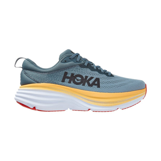 HOKA Bondi 8 Blue Gray Cushioned Running Shoes