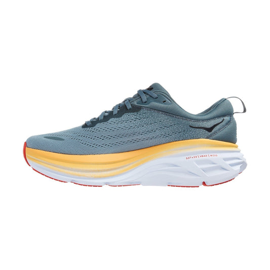 HOKA Bondi 8 Blue Gray Cushioned Running Shoes